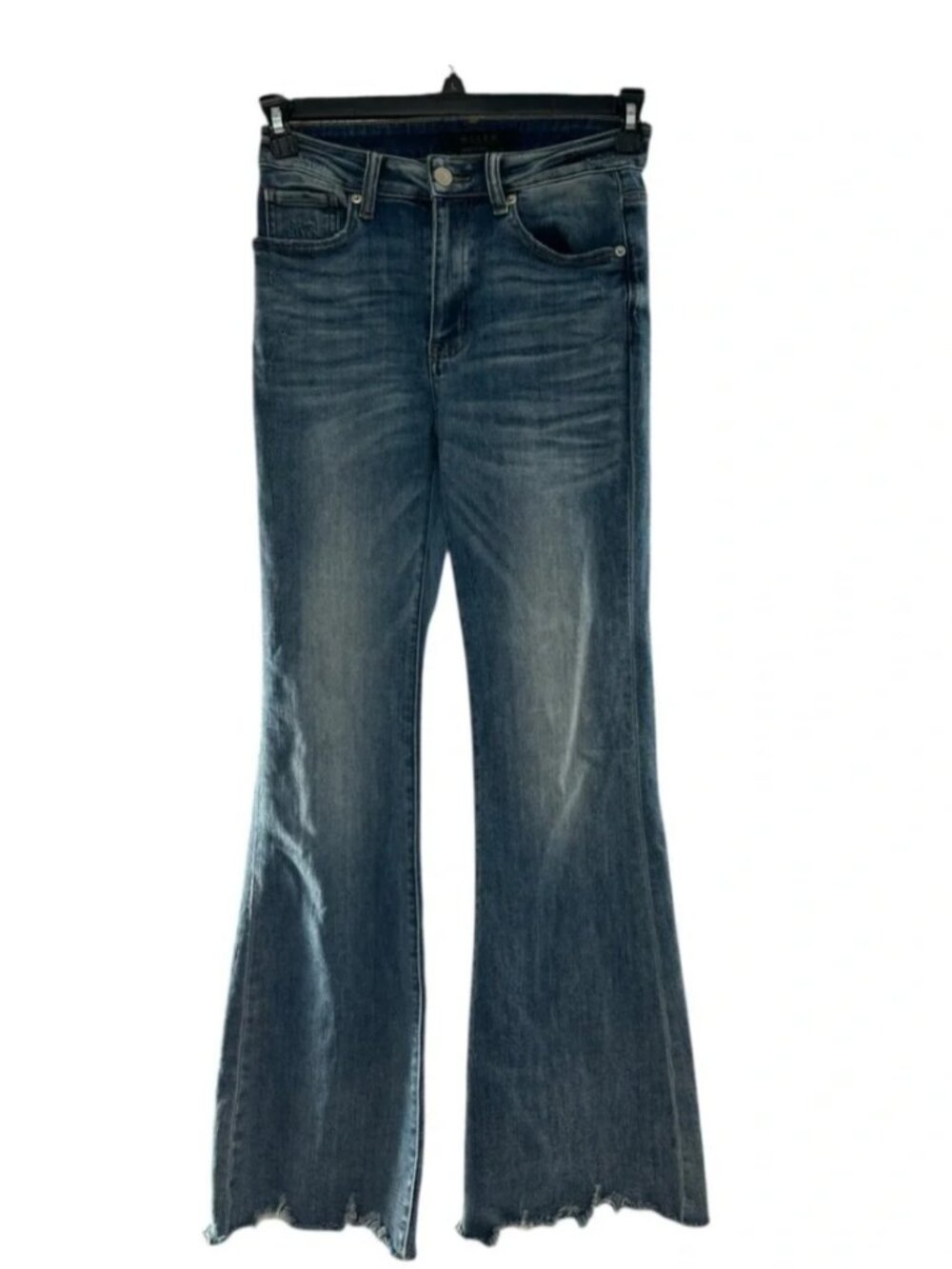 Risen high rise flare leg jeans